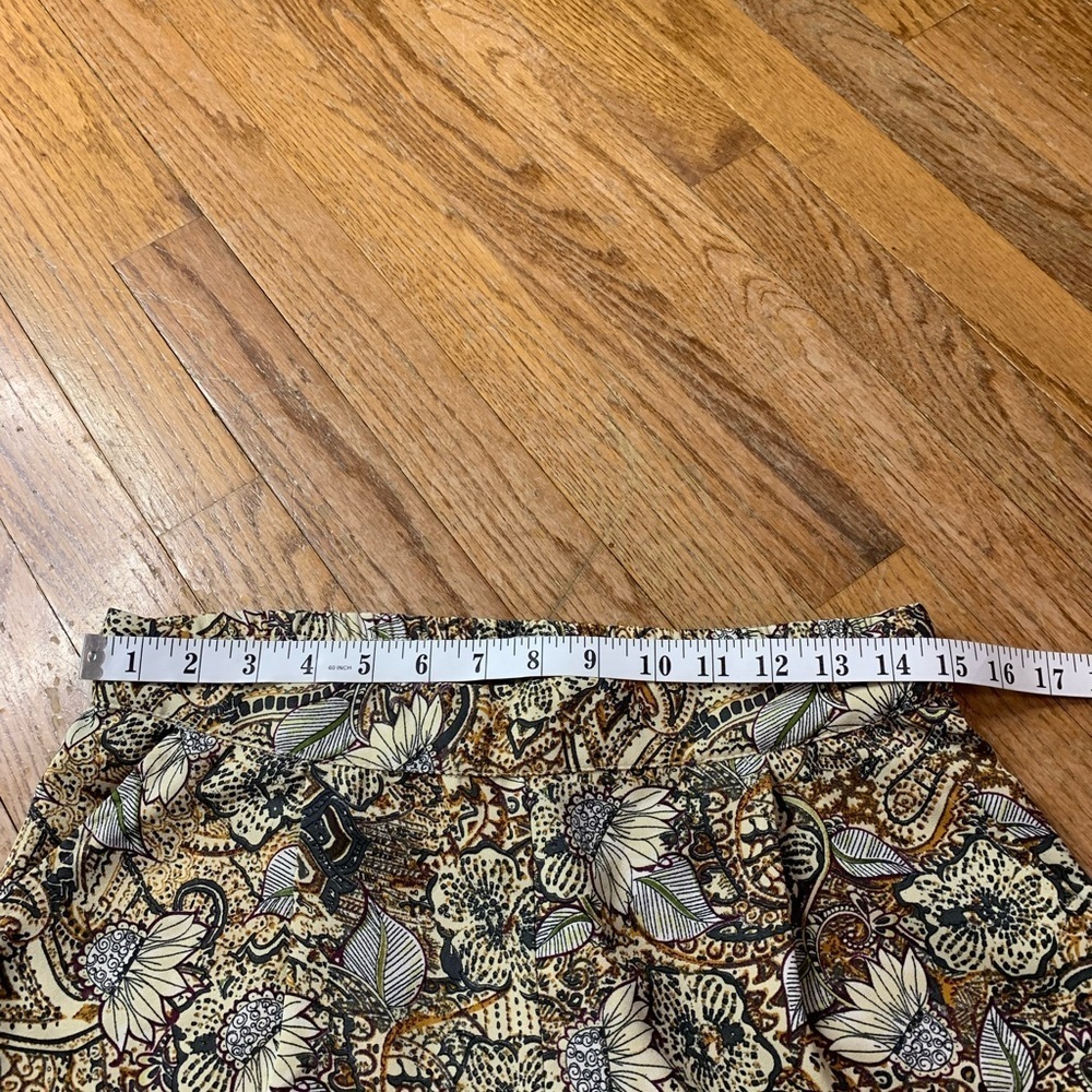Zara Basic Paisley & Floral Print Straight Leg Pants - Size S - Picture 5 of 8